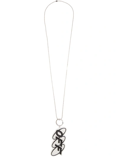 Shop Off-white Off Pendant Necklace In White