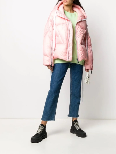 Shop Khrisjoy Oversized Puffer Jacket In Pink