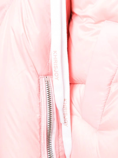 Shop Khrisjoy Oversized Puffer Jacket In Pink