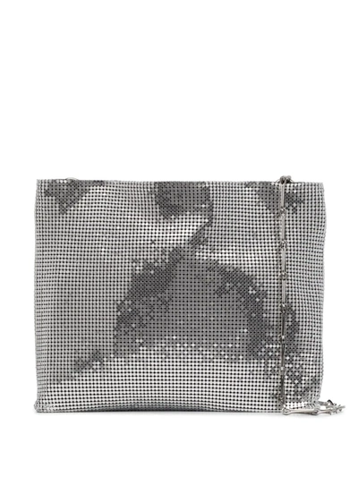 Shop Rabanne Pixel 1969 Shoulder Bag In Silver