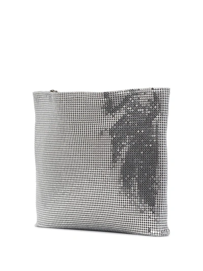 Shop Rabanne Pixel 1969 Shoulder Bag In Silver