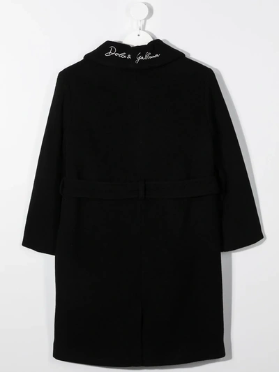Shop Dolce & Gabbana Tie Waist Coat In Black