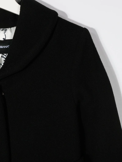Dolce & Gabbana Black Coat Dolce&gabbana Kids In Black
