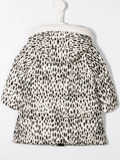 Shop Moncler Dalmatian Spot-print Padded Jacket In White