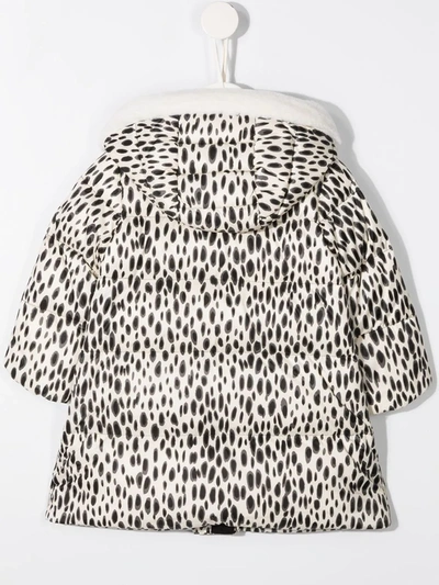 Moncler Dalmatian Spot-print Padded Jacket In White