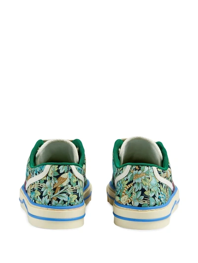 Shop Gucci Tennis 1977 Liberty London Sneakers In Blue