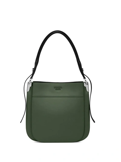 Shop Prada Margit Shoulder Bag In Green