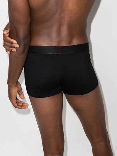 Shop Ermenegildo Zegna Logo-waistband Set Of Two Boxer Shorts In 黑色