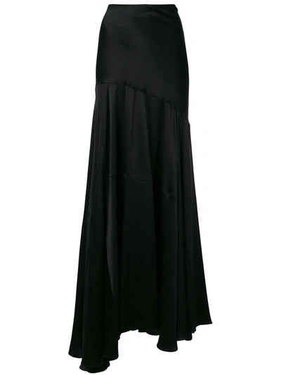 Shop Simone Rocha Maxi Draped Skirt In Black