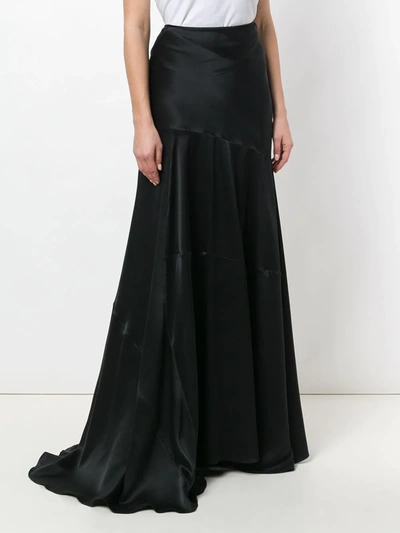 Shop Simone Rocha Maxi Draped Skirt In Black