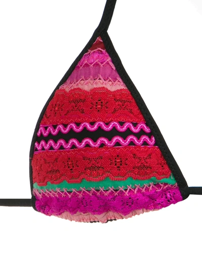 Amir Slama Panelled Triangle Bikini Set In Multicolour