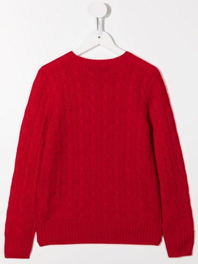 Shop Ralph Lauren Cable-knit Jumper In Red