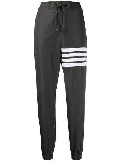 Shop Thom Browne Track Pants With 4-bar In Flyweight Tech In Brown