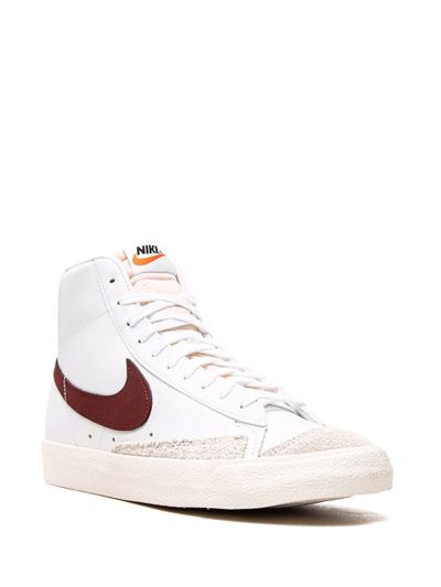 Nike White & Red Blazer Mid '77 Vintage Sneakers In Weiss