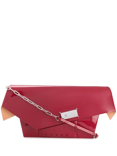 Shop Maison Margiela Large Snatched Shoulder Bag In Red