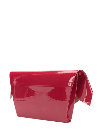 Shop Maison Margiela Large Snatched Shoulder Bag In Red
