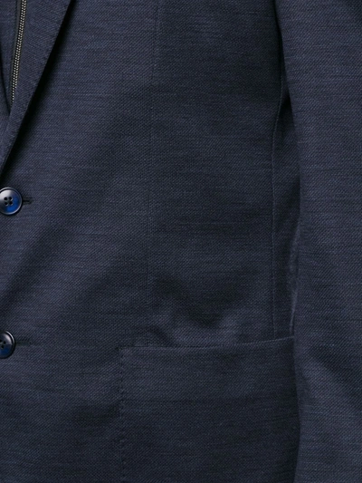 Shop Corneliani Removable Waistcoat Blazer In Blue
