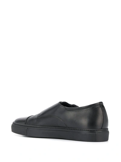 Shop Scarosso Monk Strap Sneakers In Black