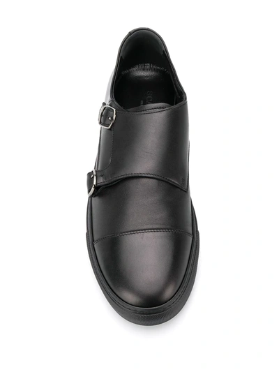 Shop Scarosso Monk Strap Sneakers In Black