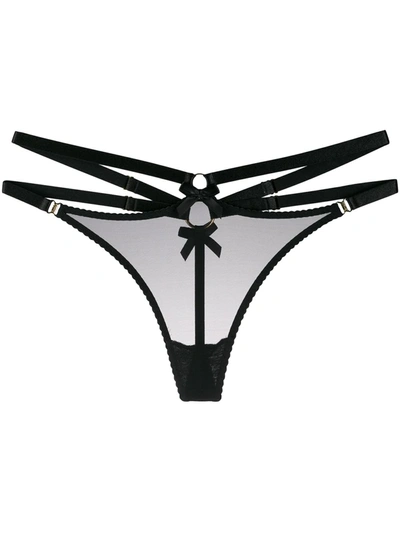 Shop Bordelle Multi-strap Thong In Black