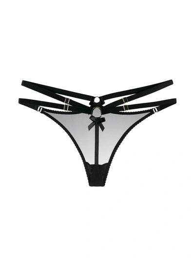 Shop Bordelle Multi-strap Thong In Black