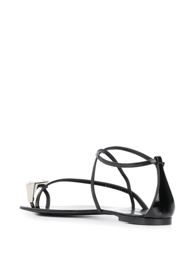 Shop Casadei Crystal-embellished Sandals In Black