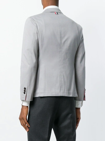 Shop Thom Browne Unconstructed Cotton Sport Coat In Grey