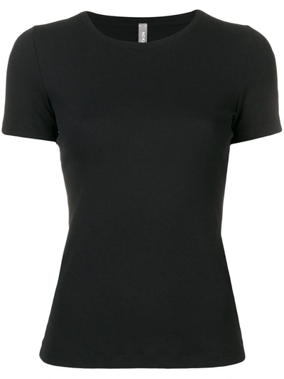 Shop No Ka'oi Tape Sleeve Fitted T-shirt In Black