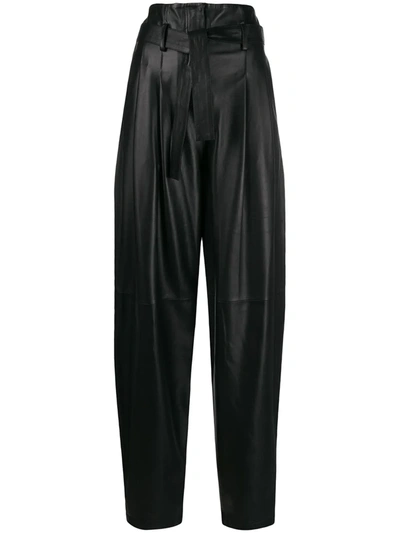 Shop Wandering Loose-fit High-waisted Trousers In Black