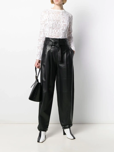 Shop Wandering Loose-fit High-waisted Trousers In Black