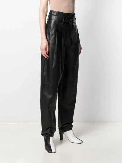 Shop Wandering Loose-fit High-waisted Trousers In Black