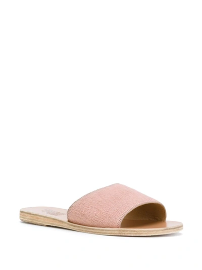 Ancient Greek Sandals Taygete Nubuck Slides In Pink