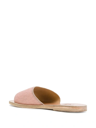 Ancient Greek Sandals Taygete Nubuck Slides In Pink