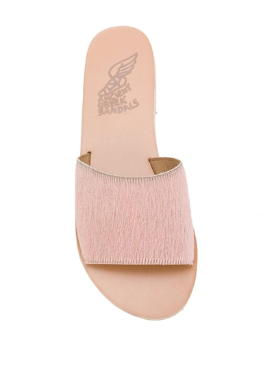 Ancient Greek Sandals Taygete Nubuck Slides In Pink