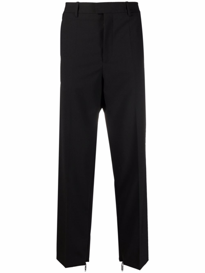Shop Off-white Zip Detail Tailored Trousers In Schwarz