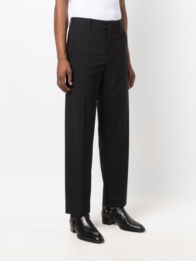 Shop Off-white Zip Detail Tailored Trousers In Schwarz