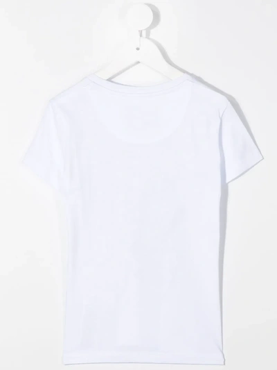 Shop Philipp Plein Junior Logo-print T-shirt In White