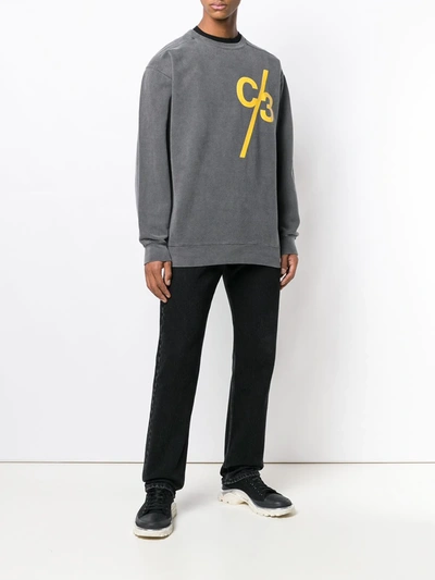 Shop Geo C/3 Sweatshirt In Grey