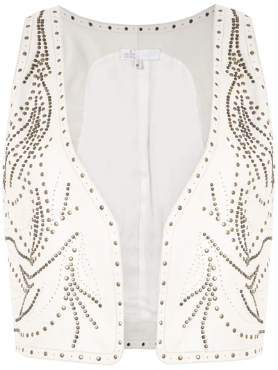 Shop Nk Mestico Marcelle Leather Gillet In White