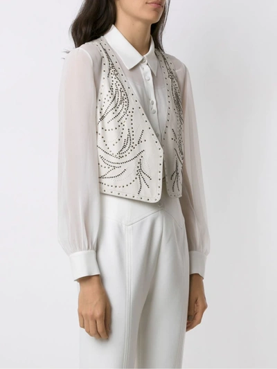 Shop Nk Mestico Marcelle Leather Gillet In White