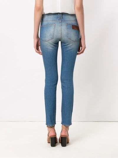 Shop Amapô Rocker Two Skinny Jeans In Blue