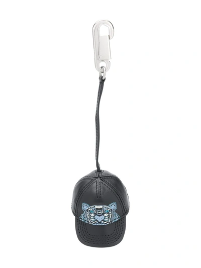 Shop Kenzo Baseball Cap Charm Keychain In Black