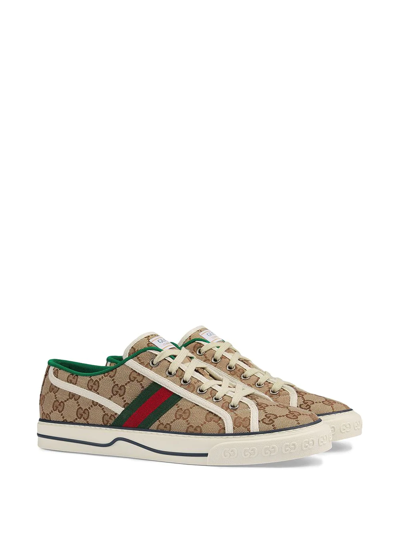 Shop Gucci Tennis 1977 Low-top Sneakers In Neutrals