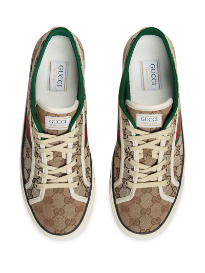 Shop Gucci Tennis 1977 Low-top Sneakers In Neutrals