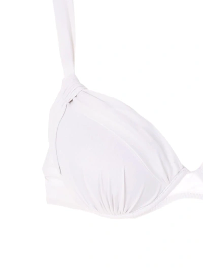 Amir Slama Ruched Detail Bikini Set In White