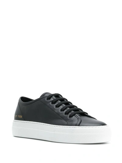 Common Projects Tournament Low Super Leather Sneakers In Black