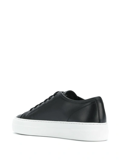 Common Projects Tournament Low Super Leather Sneakers In Black