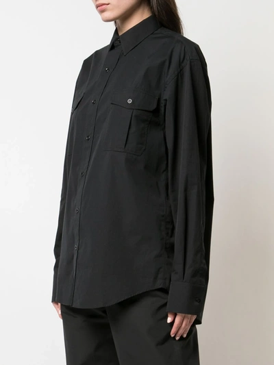 Shop Wardrobe.nyc Release 03 Tailored Poplin Shirt In Black