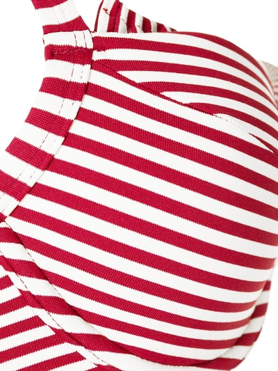 Marlies Dekkers Holi Vintage Striped Double-strap Bikini Top In Red
