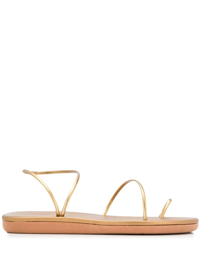 Shop Ancient Greek Sandals Kansiz Strappy Sandals In Gold